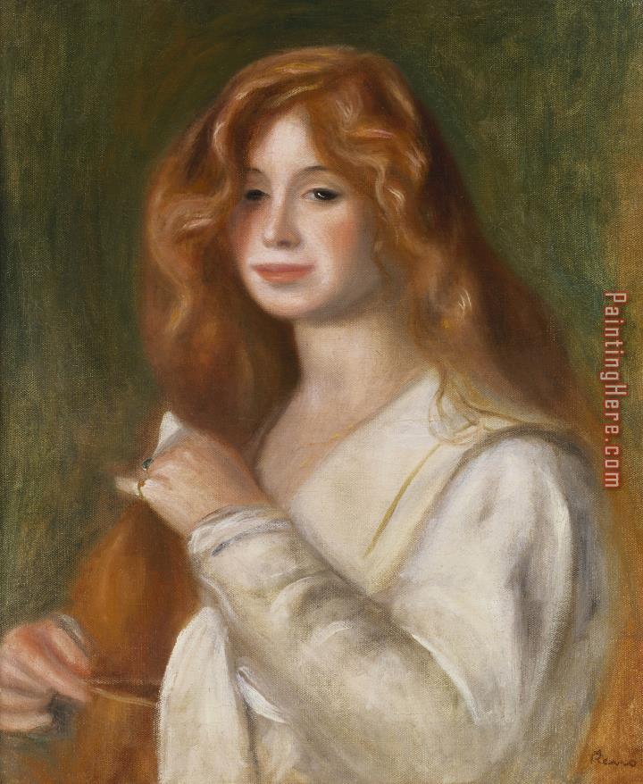 Pierre Auguste Renoir Girl Combing her Hair